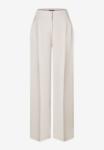 MORE & MORE Wide leg Pleat-Front Pants in Beige: front