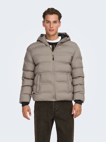 Only & Sons - Chaqueta de invierno 'ONSUNION' en beige: frente