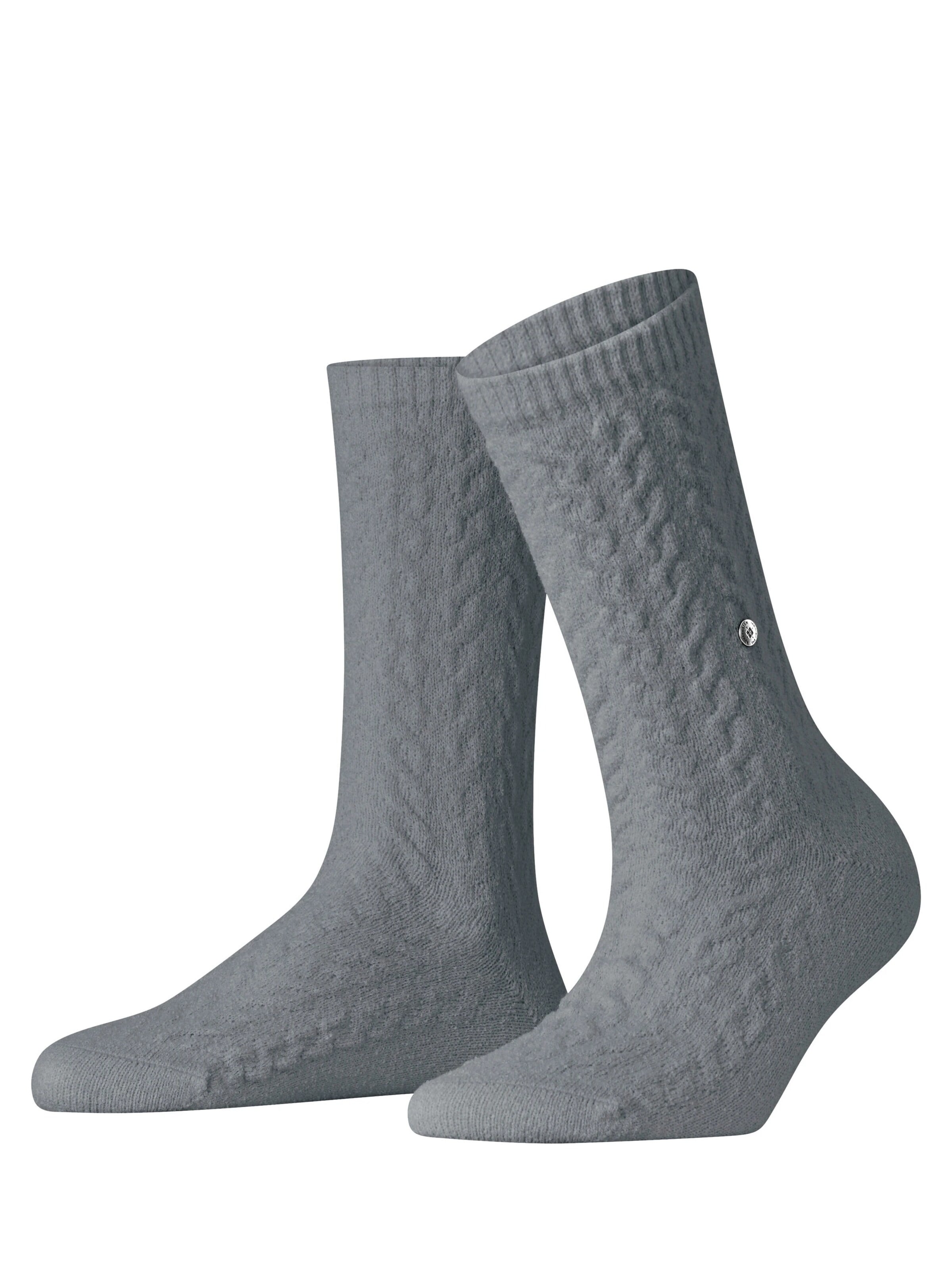 BURLINGTON Socken 'Cable'‌‌‌‌‌‌‌‌‌‌ in Silber: Vorderseite