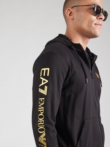 EA7 Emporio Armani Sweatjacke in Schwarz