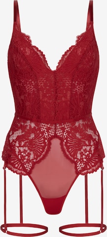 sarkans Hunkemöller Bodijs 'Whitney': no priekšpuses