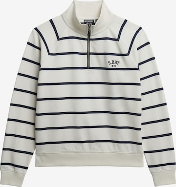 Sweat-shirt 'Athletic Essentials' Superdry en blanc : devant