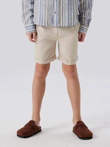 Regular Pantalon 'NKMFalinnen' NAME IT en beige : devant