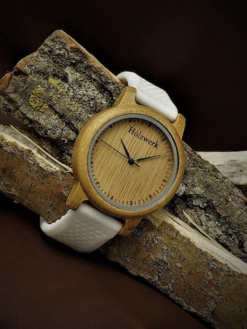 Holzwerk - Reloj analógico 'CELLE' en blanco