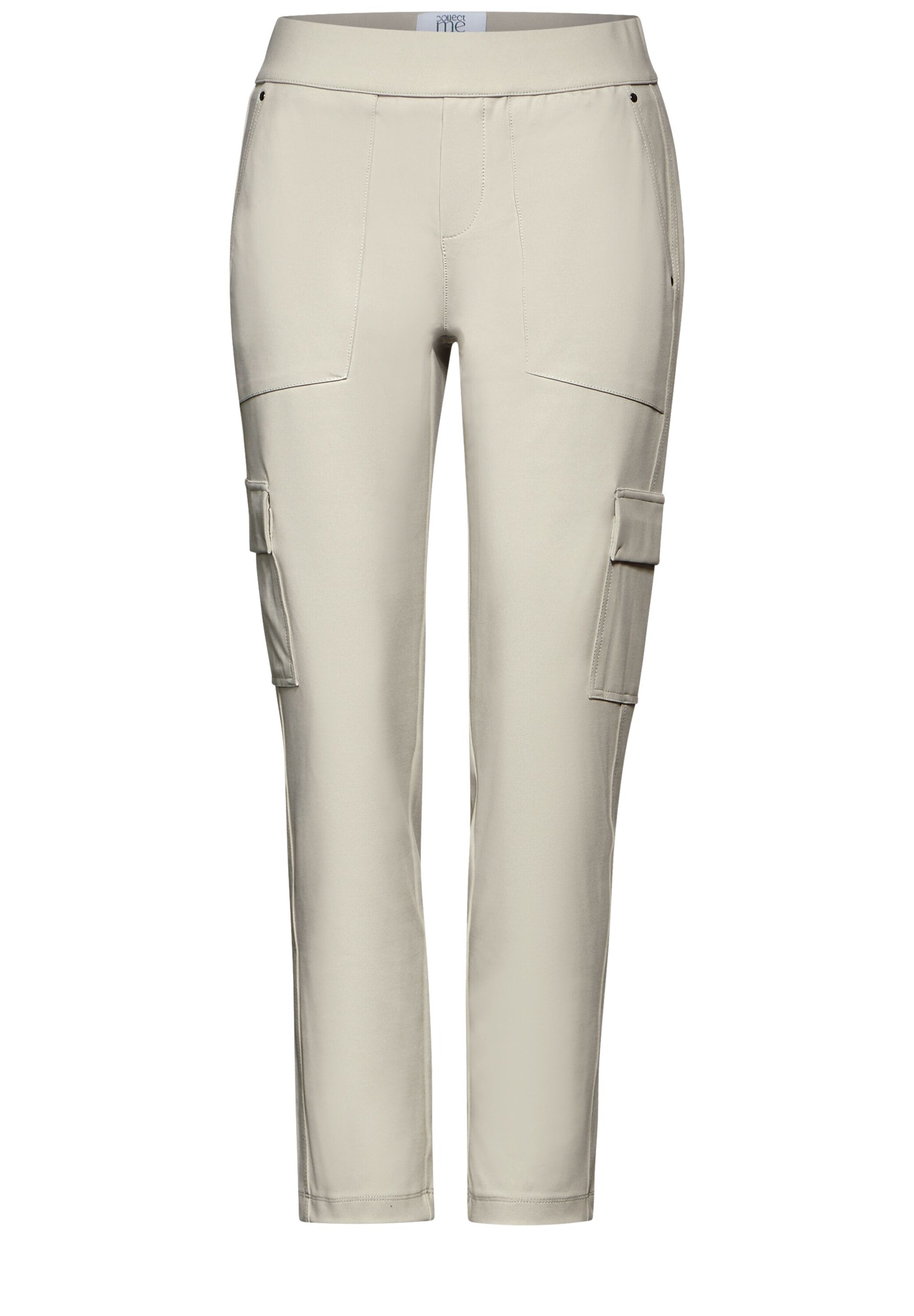STREET ONE Slim fit Cargo Pants in Beige: front