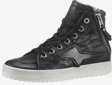 A.S.98 High-Top Sneakers in Black: front