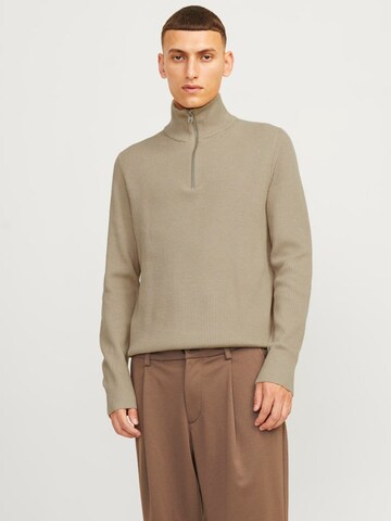 JACK & JONES Pullover 'JJEPerfect' in Beige: Vorderseite