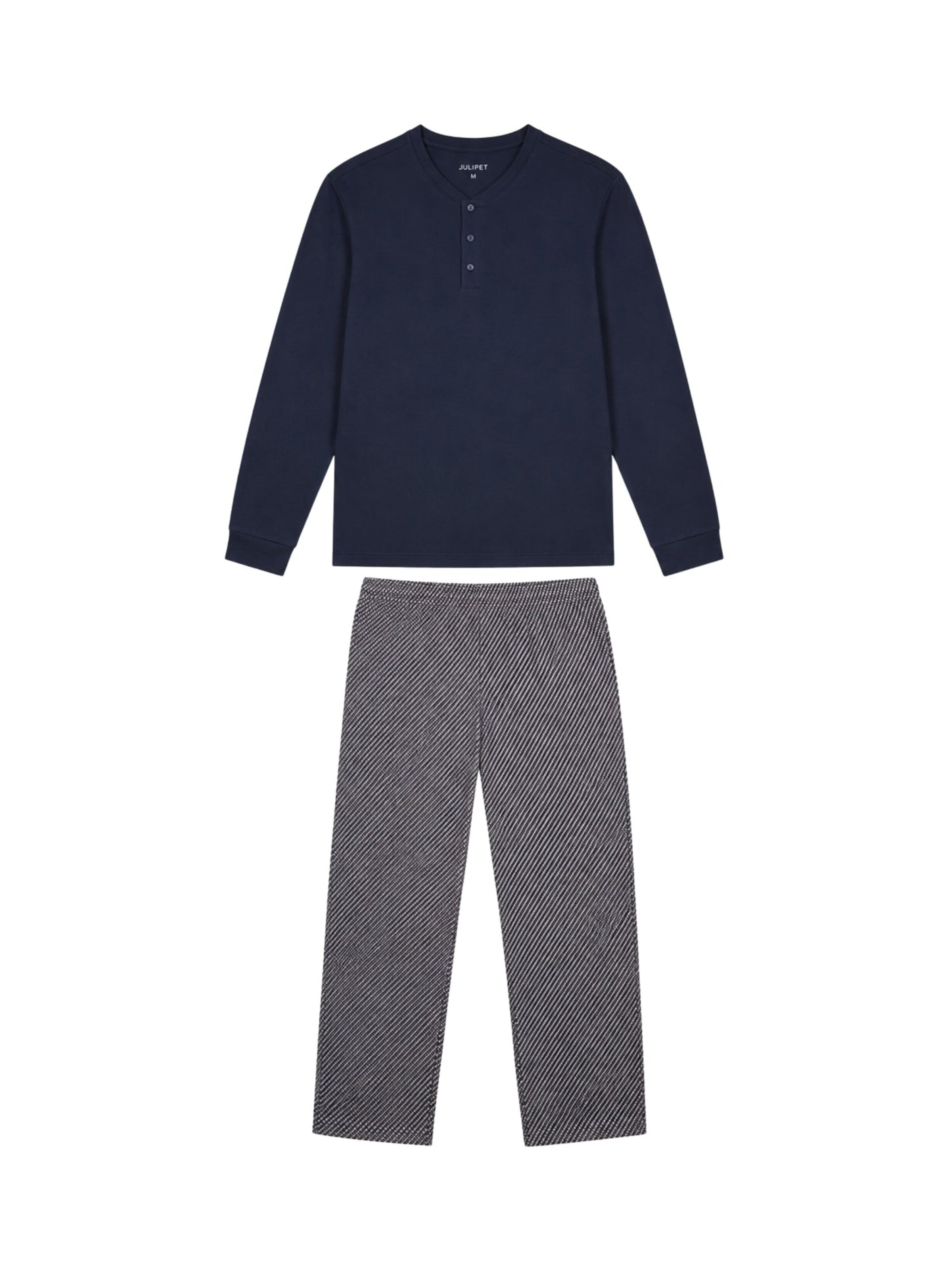 JULIPET Pajamas long in Blue: front