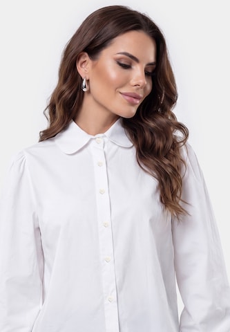 Chemisier faina en blanc