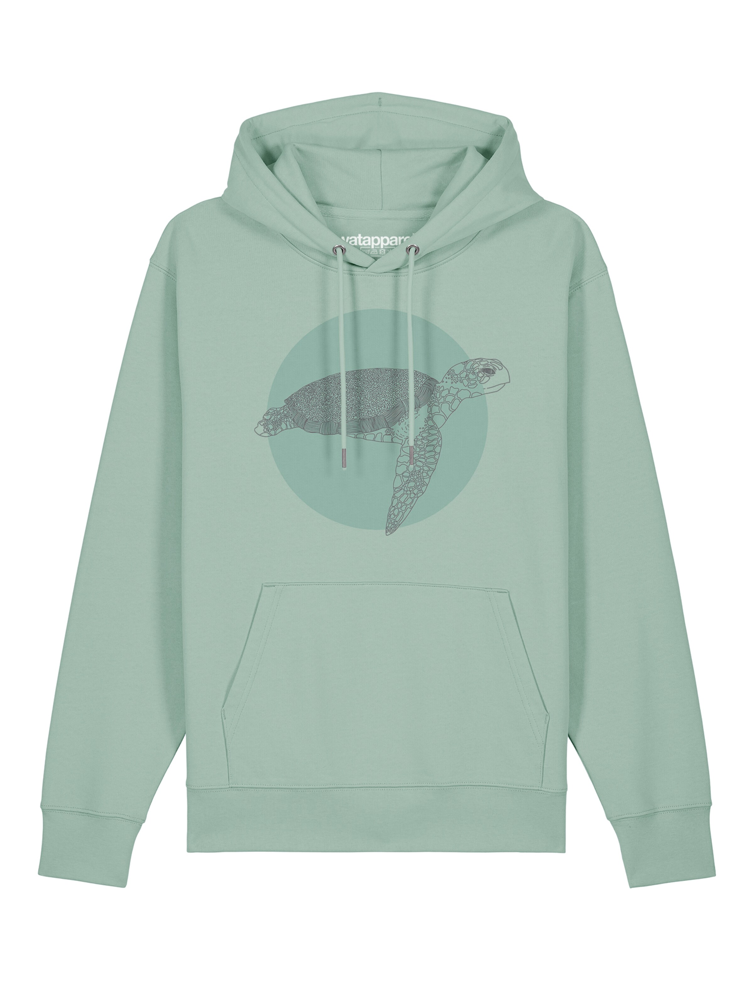 Watapparel Sweatshirt ' Meeresschildkröte ' in Groen: voorkant