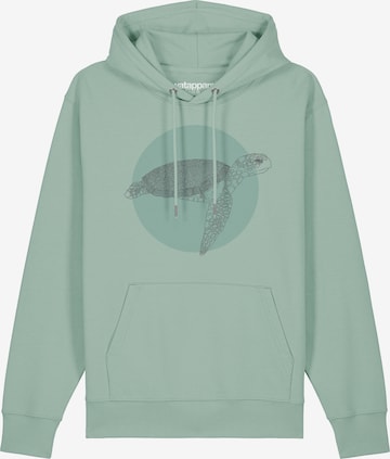 Watapparel Sweatshirt ' Meeresschildkröte ' in Groen: voorkant