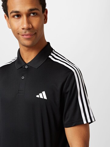ADIDAS PERFORMANCE Λειτουργικό μπλουζάκι 'Train Essentials Piqué 3-Stripes' σε μαύρο