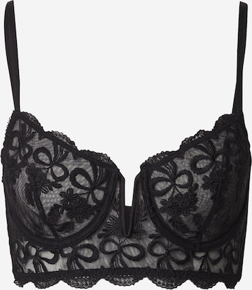 WILD LOVERS T-Shirt Rintaliivi 'MILANA' värissä musta: etupuoli