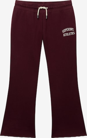évasé Pantalon Superdry & Co en rouge : devant
