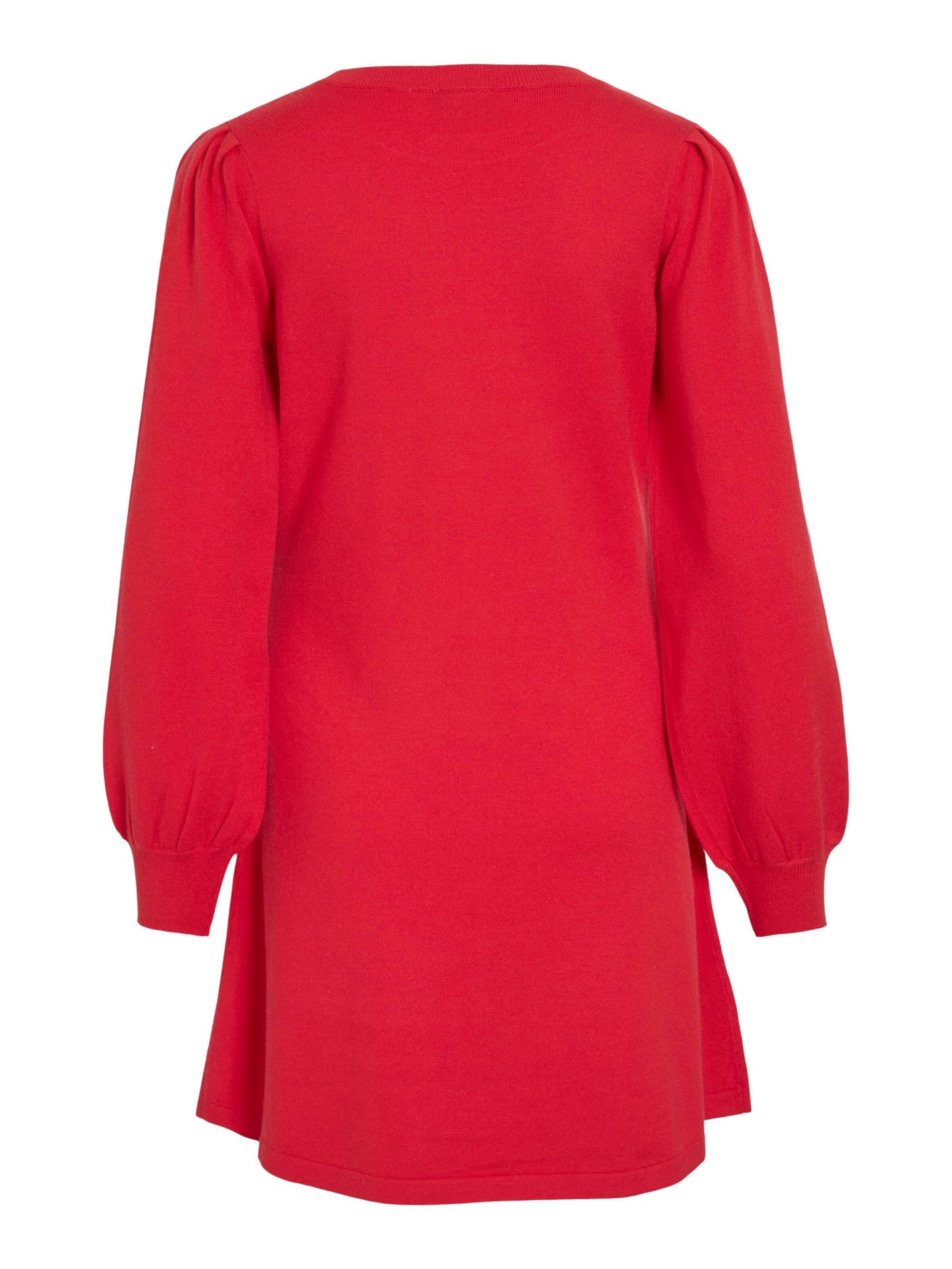 VILA Strikkjole 'VIRicky' i rød