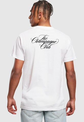 Mister Tee Shirt 'Champagne Club' in White: front