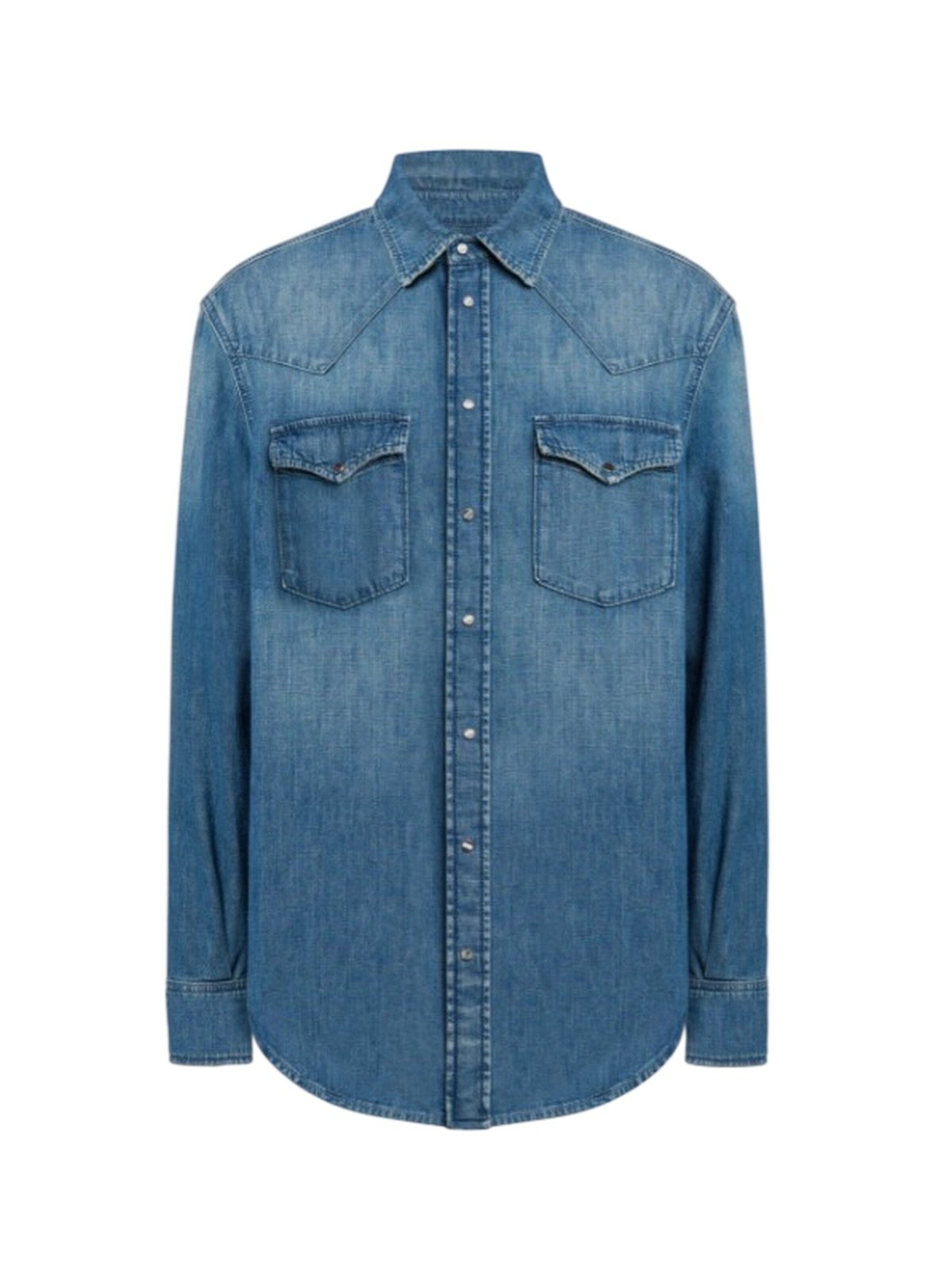 Dondup - Ajuste regular Camisa en azul: frente
