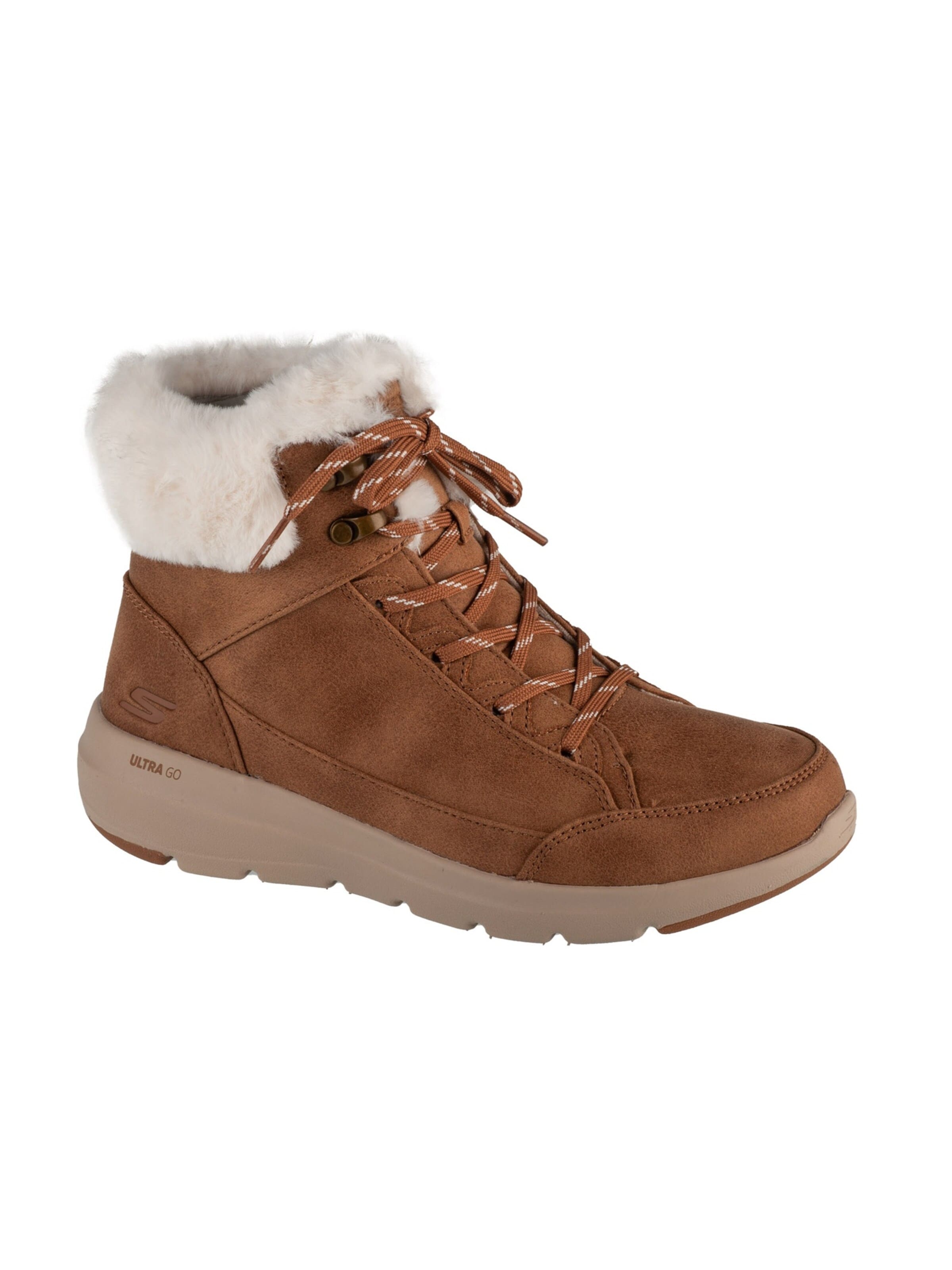 Bottes à lacets 'Cozyly' SKECHERS en marron : devant