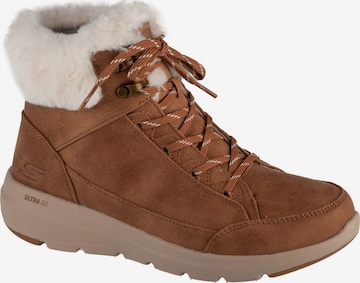Bottes à lacets 'Cozyly' SKECHERS en marron : devant