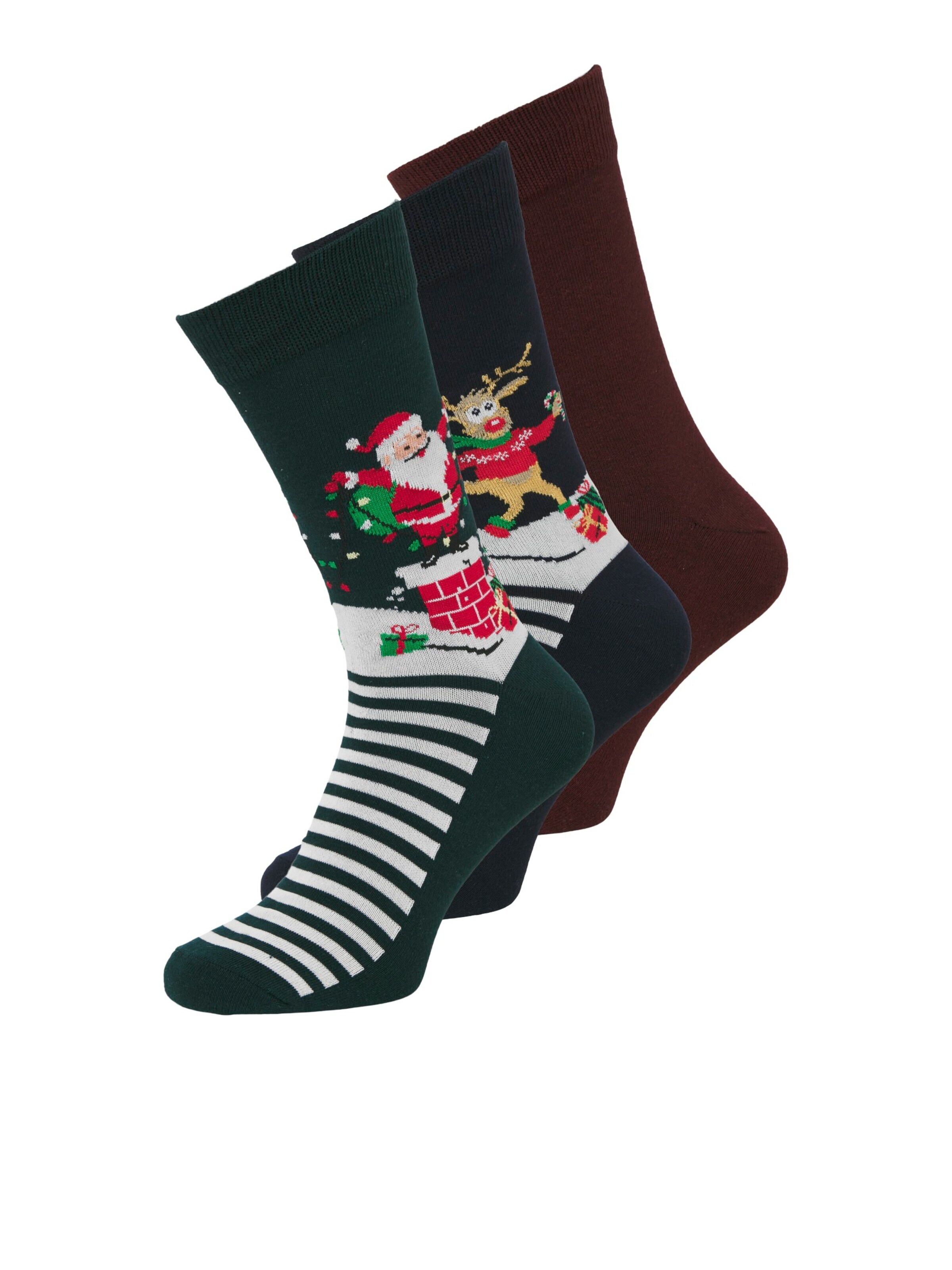Jack & Jones Junior Sokken 'JACSNOWY Christmas Giftbox' in Gemengde kleuren: voorkant