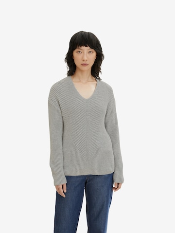 TOM TAILOR Sweater in Grey: front