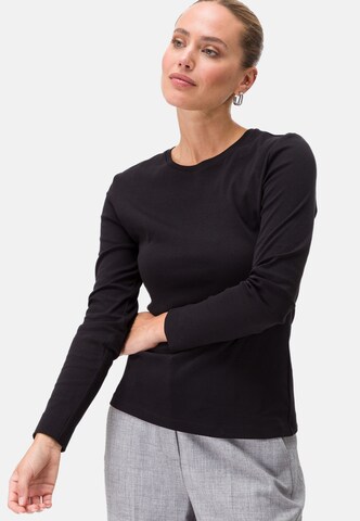 zero Shirt aus Bio Baumwolle in Schwarz: Vorderseite