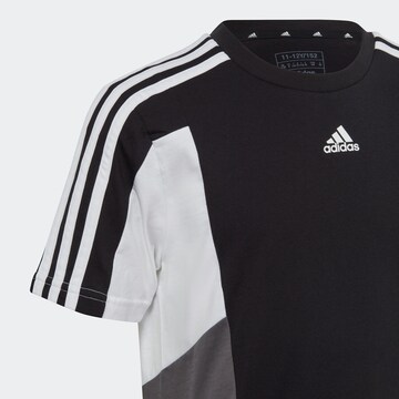 ADIDAS SPORTSWEAR Performance Shirt 'Colorblock 3-Stripes  Fit' in Black