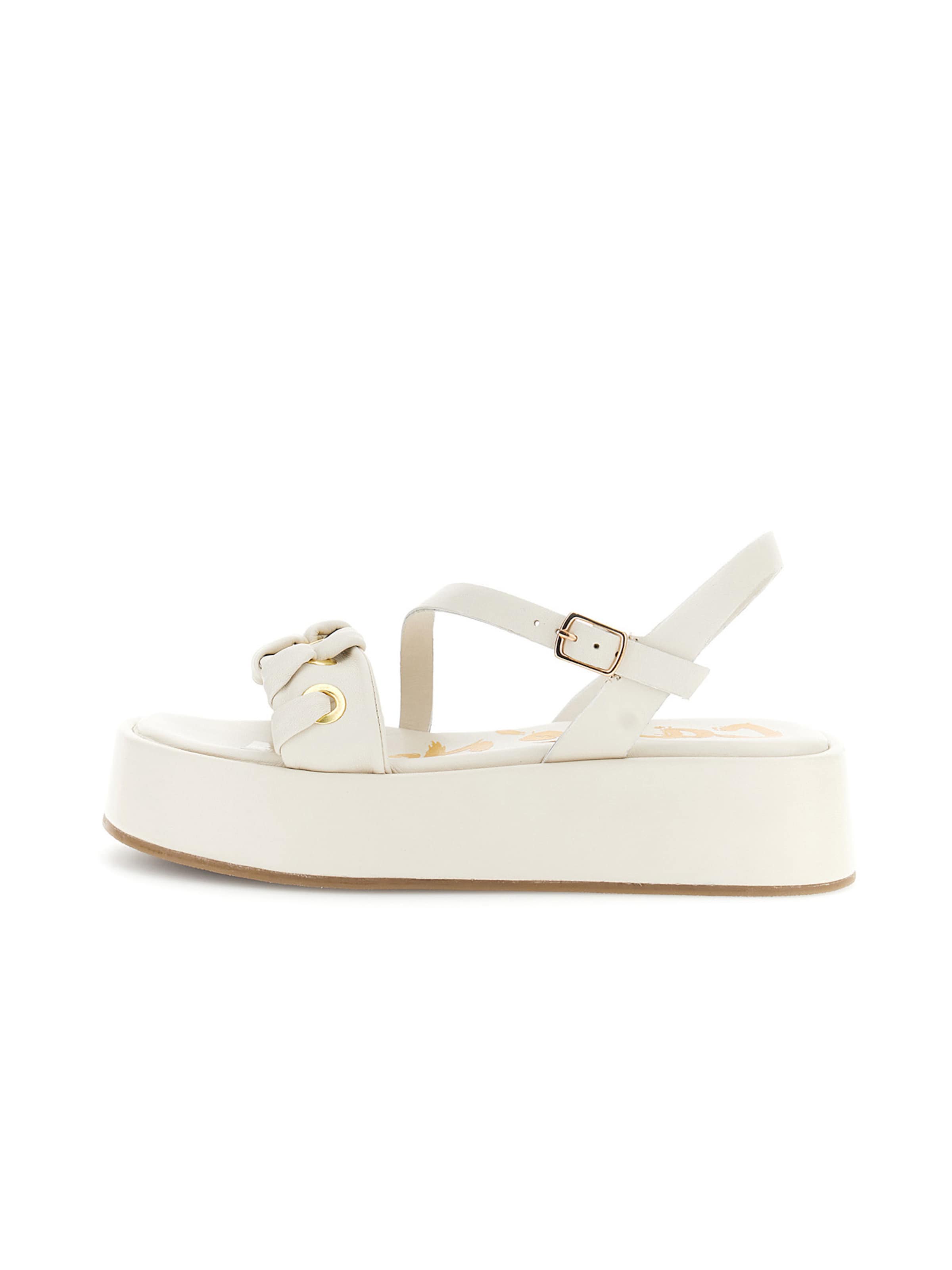 CAFè NOIR Strap sandal in Beige: front