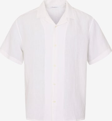 Fit confort Chemise KnowledgeCotton Apparel en blanc : devant