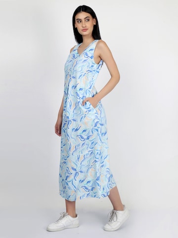 VICCI Germany Maxikleid mit seitlichem Reißverschluss, Model trägt Größe 36 in Blau