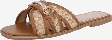 Ital-Design Pantolette in Beige: Vorderseite
