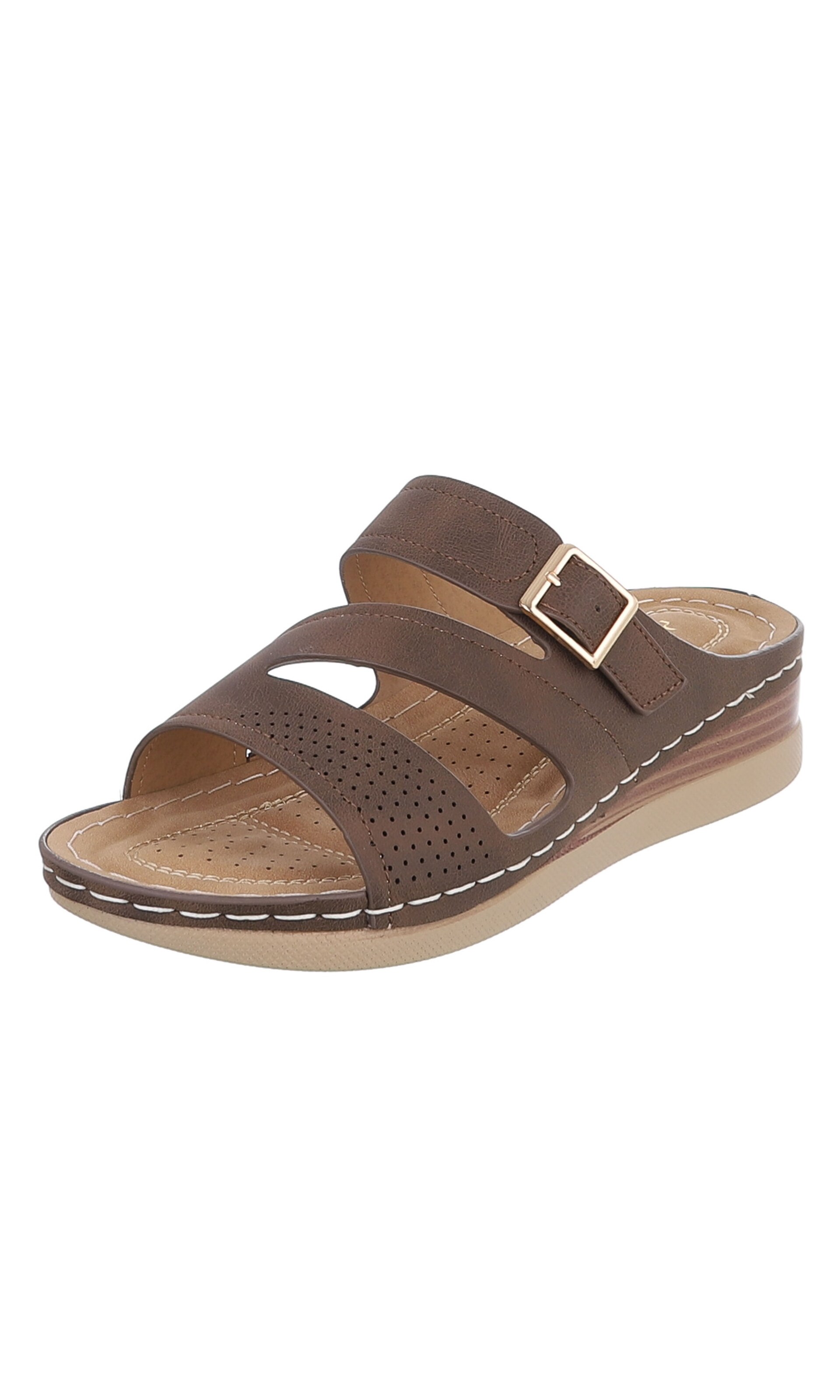Ital-Design Mules in Brown: front
