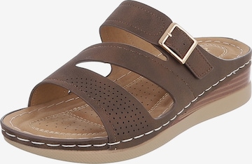Ital-Design Mules in Brown: front