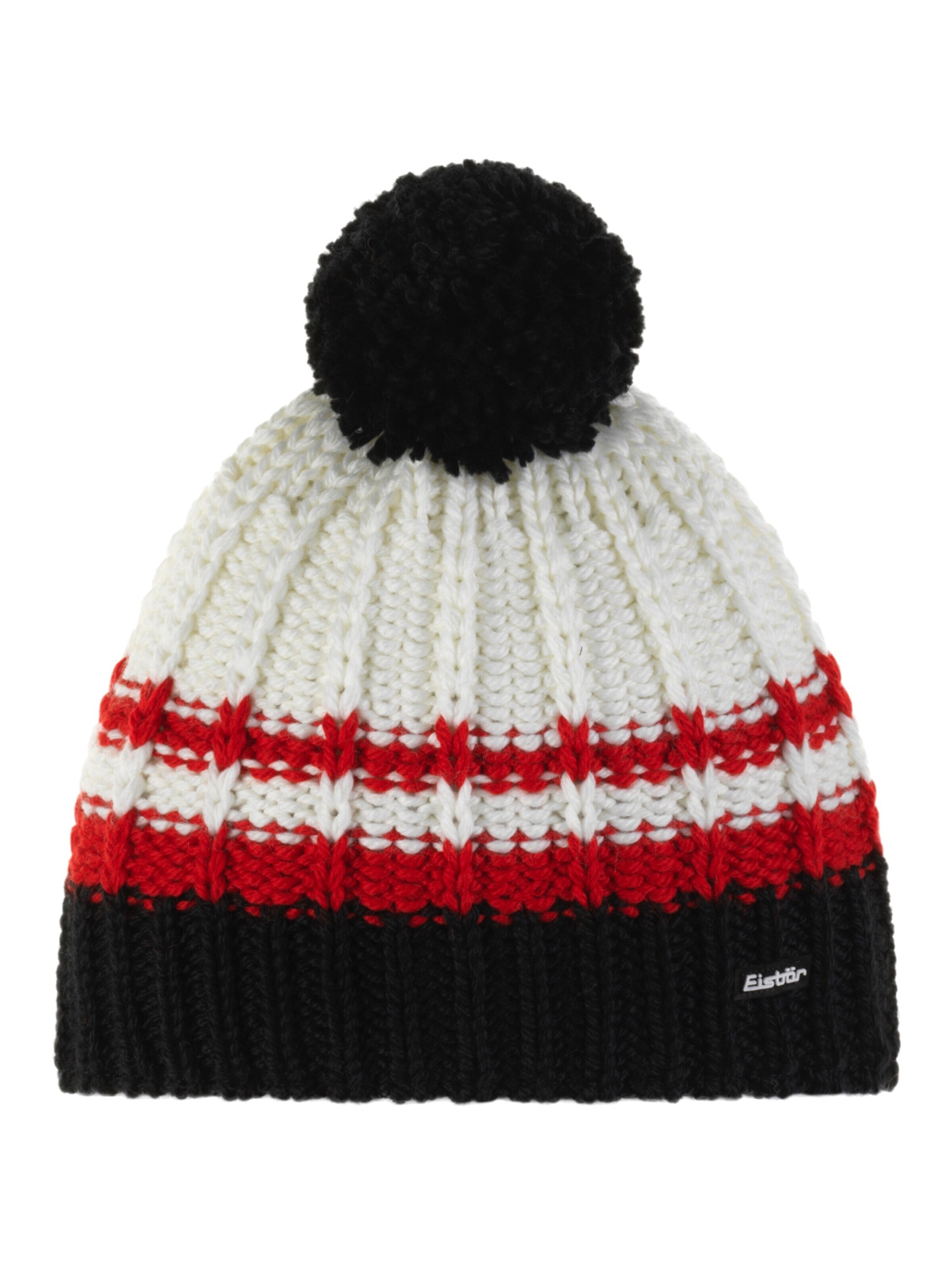 Eisbär Mütze 'Kova Pompon MÜ'‌‌‌‌‌‌‌ in Schwarz: Vorderseite