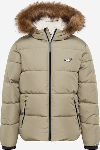 HOLLISTER Winter Jacket in Beige: front