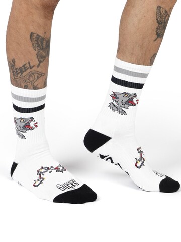 American Socks - Calcetines 'Cerberus' en blanco