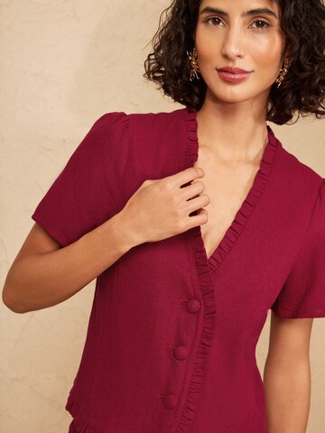 love & roses Bluse in Rot