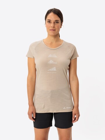 VAUDE Funktionsshirt 'Tekoa' in Beige: Vorderseite