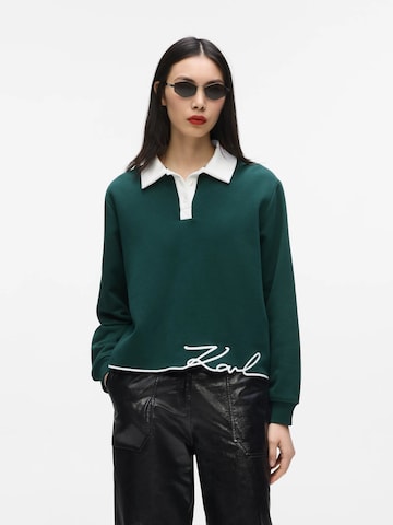 Karl Lagerfeld Sweatshirt in Groen: voorkant
