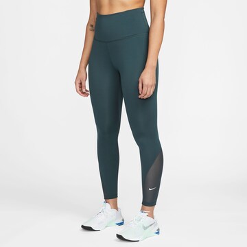 NIKE Skinny Workout Pants 'One' in Green: front