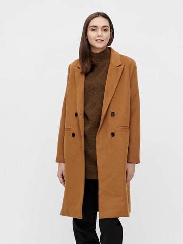 OBJECT Between-seasons coat 'Linea' in Brown: front