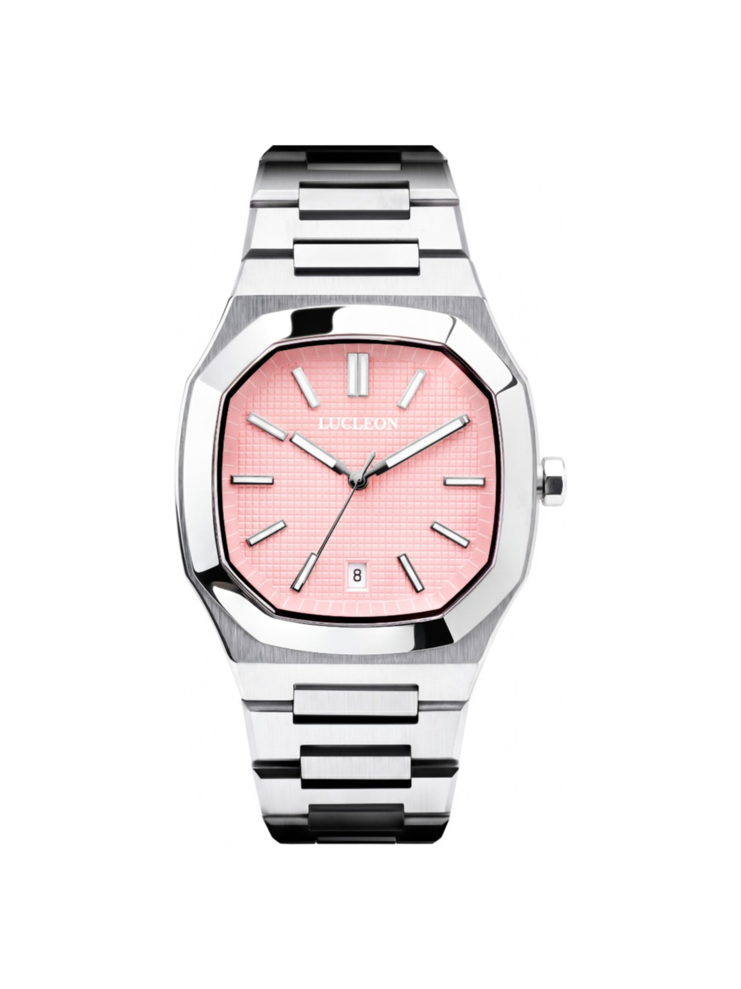 Lucleon Analog Watch 'Vector' in Pink: front