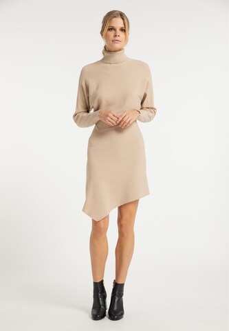 usha WHITE LABEL Knitted dress in Beige