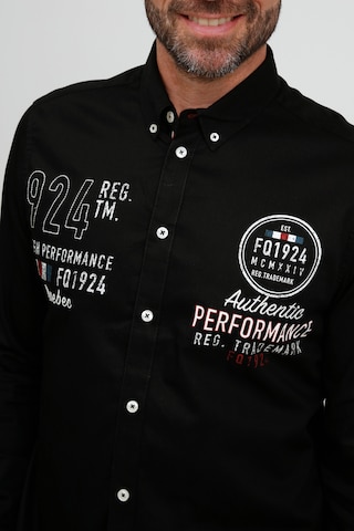 FQ1924 Regular fit Overhemd in Zwart