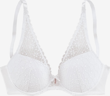 NUANCE Triangle Bra in White: front