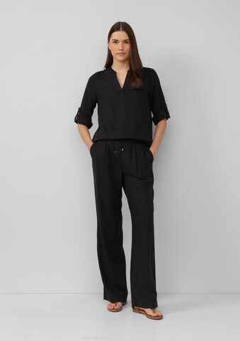 s.Oliver Wide Leg Hose in Schwarz