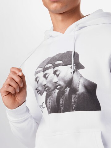 Mister Tee Sweatshirt '2Pac Faces' i vit