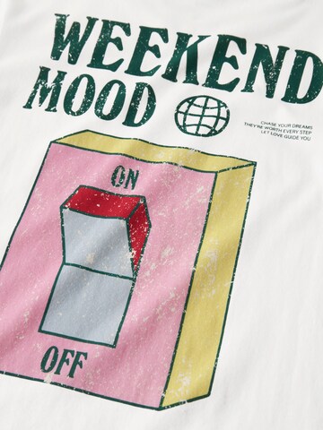 NAME IT - Camiseta 'NKMLOWEN' en blanco