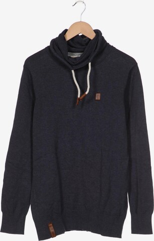 naketano Sweatshirt & Zip-Up Hoodie in XL in Blue: front