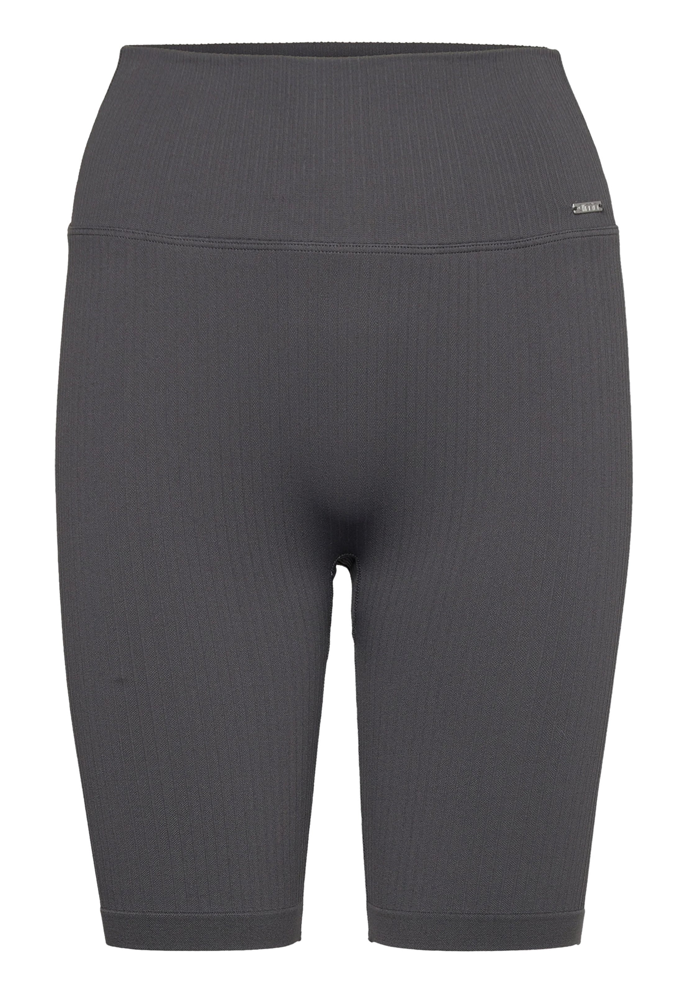 Pantaloni sportivi 'Ribbed Seamless' di Aim'n in grigio: frontale